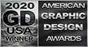 2020 GDUSA Graphic Design award badge